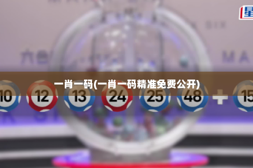 一肖一码(一肖一码精准免费公开)