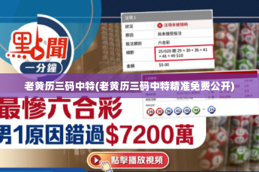 老黄历三码中特(老黄历三码中特精准免费公开)