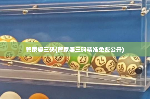 管家婆三码(管家婆三码精准免费公开)