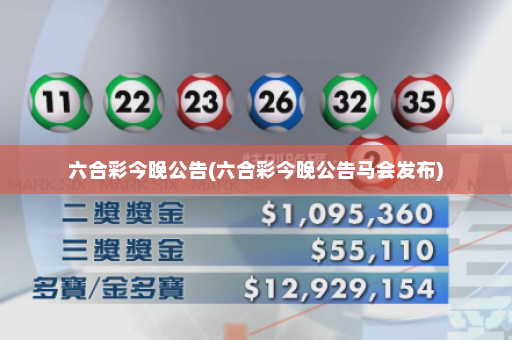 六合彩今晚公告(六合彩今晚公告马会发布)