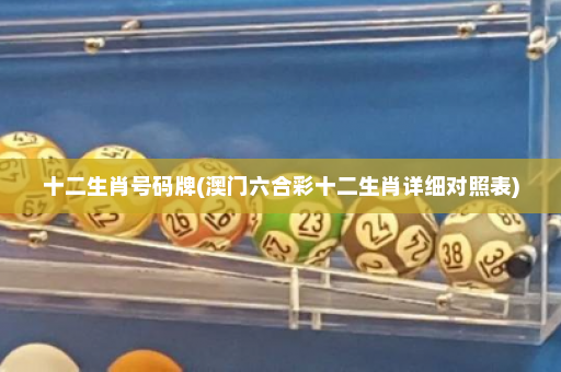 十二生肖号码牌(澳门六合彩十二生肖详细对照表)