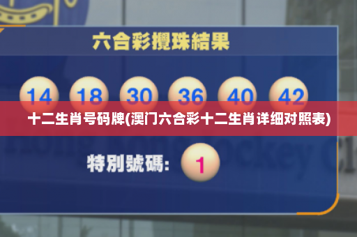 十二生肖号码牌(澳门六合彩十二生肖详细对照表)